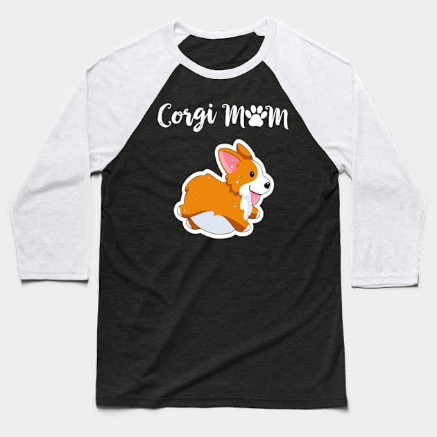 Corgi Mom (247) Baseball T-Shirt by Drakes